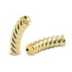 Acrylic Tube Twisted bead 33x8mm Gold